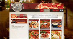 Desktop Screenshot of bellanapolipizza.net